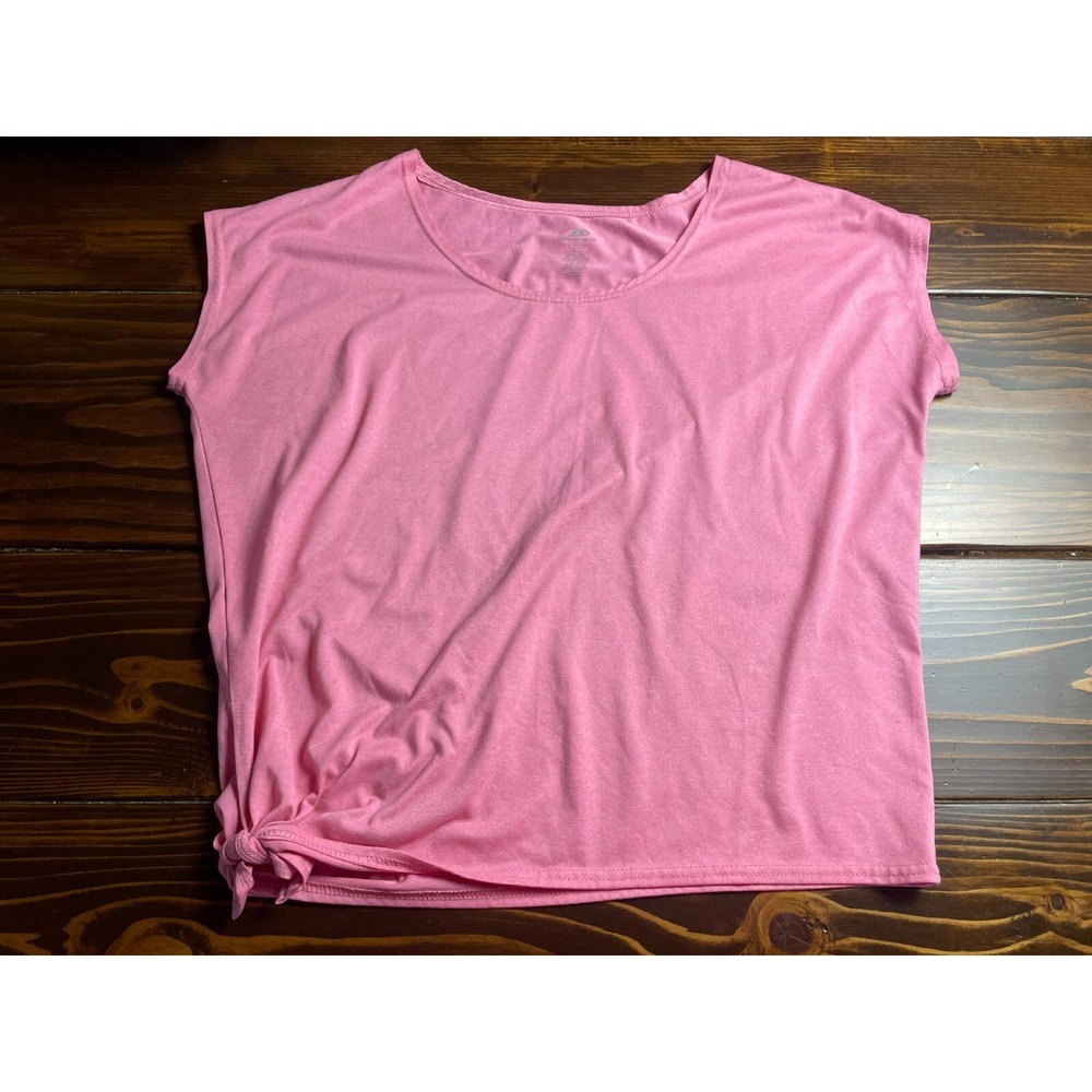 Pro Player Shirt, Women's Large, Pink, Activewear, Short Sleeve, Side Tie Knot